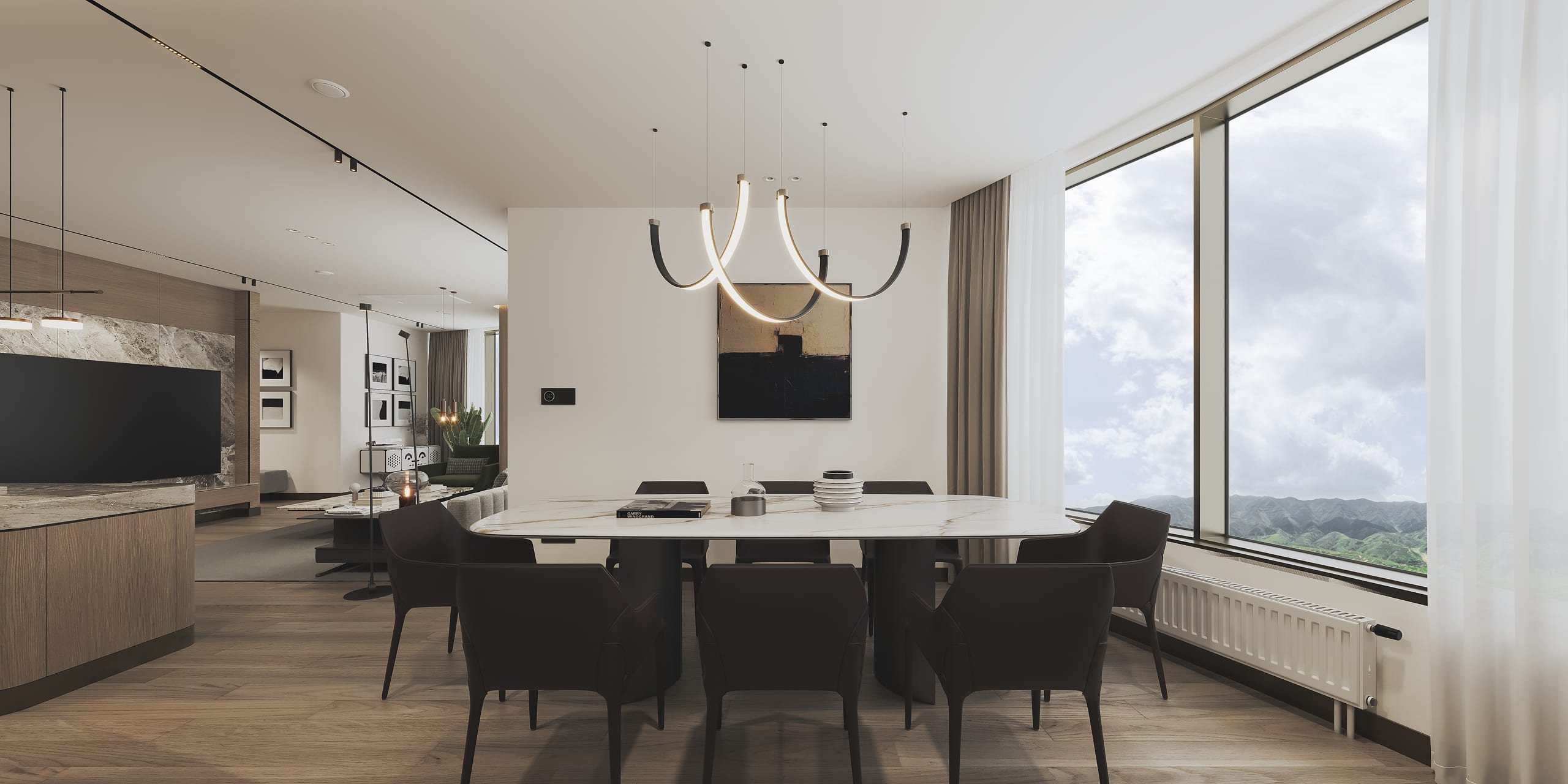 Sky Park Apartment — хоолны өрөө